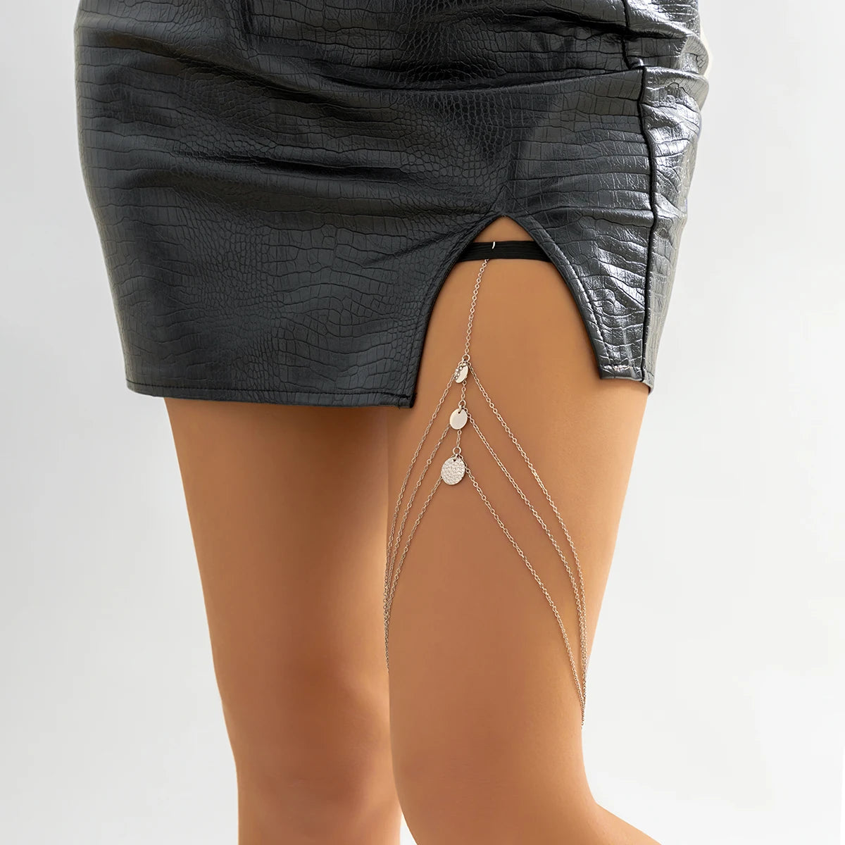 Multilayer Heart Charm Thigh Leg Chain