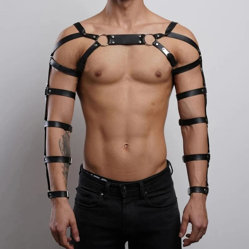 Male Leather Chest Harness