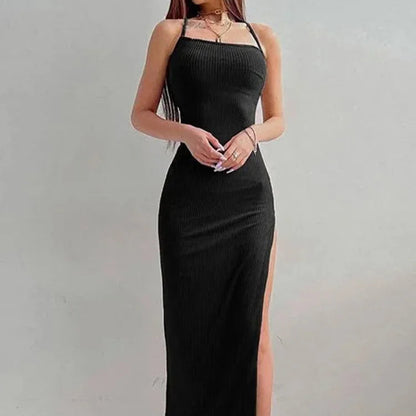Halter Neck Long Bodycon Dress
