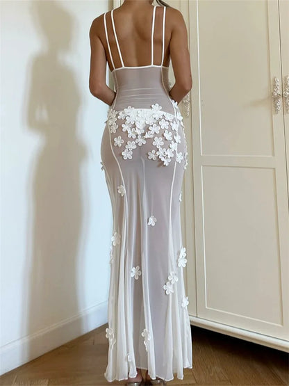 Flowers Long Dress for Women