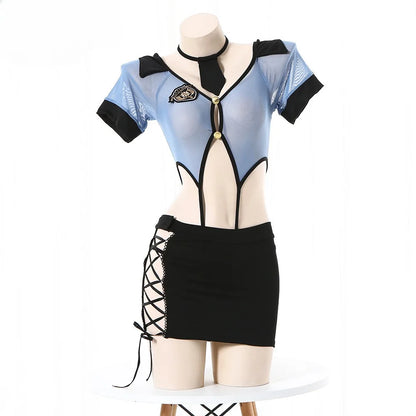 Police Cosplay Open Chest Outfits