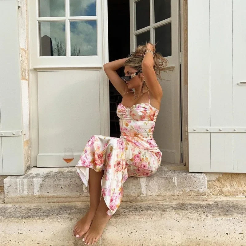 Women's Floral Print Maxi Dress