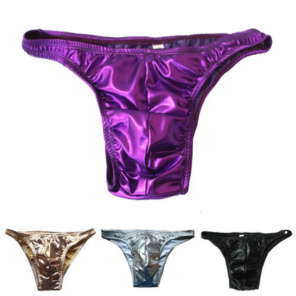 Men's Shinny Leather Panties