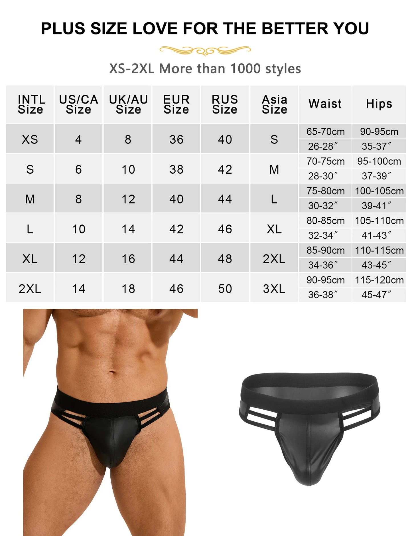 Leather Hollow Out Man Unerderwear
