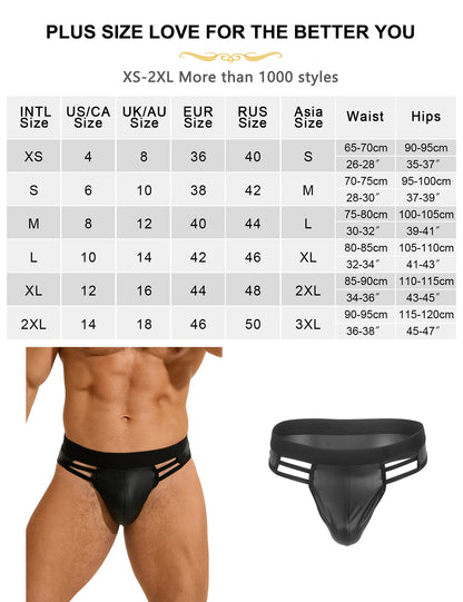 Leather Hollow Out Man Unerderwear
