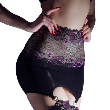 Glossy Buttocks Skirt lace