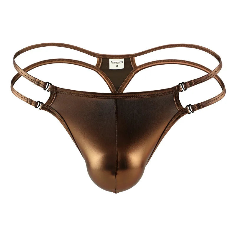 Faux Leather Briefs