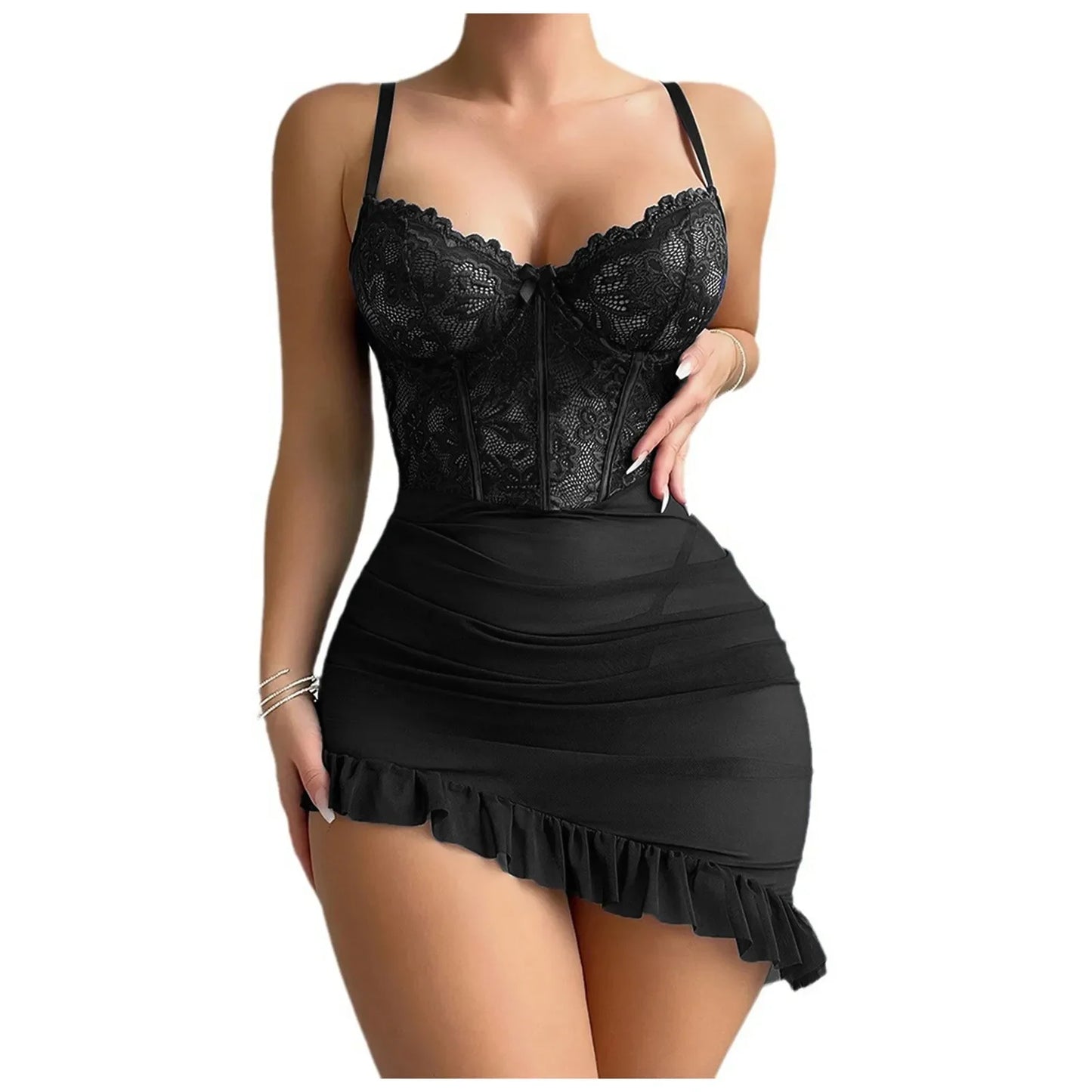 Transparent Underwire Bra Erotic Set