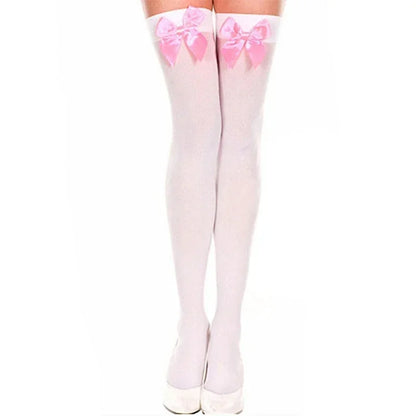 Transparent Suspender Bow Stockings