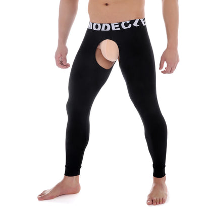 Men Open Penis Modal Thermal Underwear