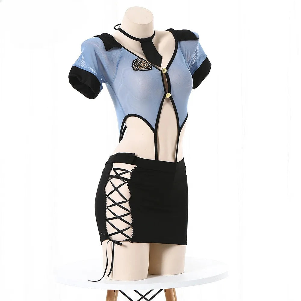 Police Cosplay Open Chest Outfits