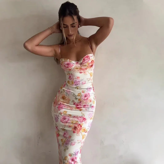 Women's Floral Print Maxi Dress
