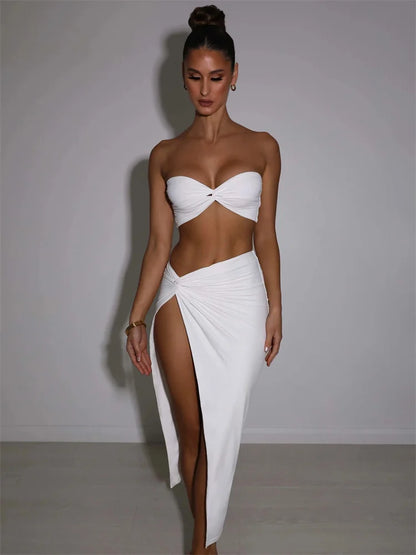 Strapless Slim Fit Backless Cover Ups