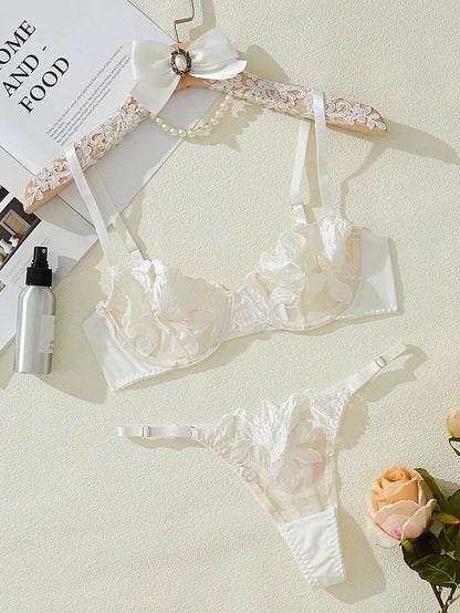 Push Bra+Thong Panties Set