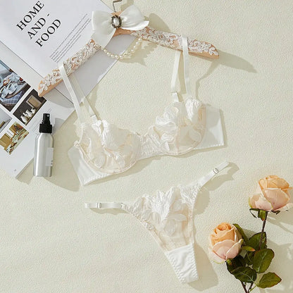 Push Bra+Thong Panties Set
