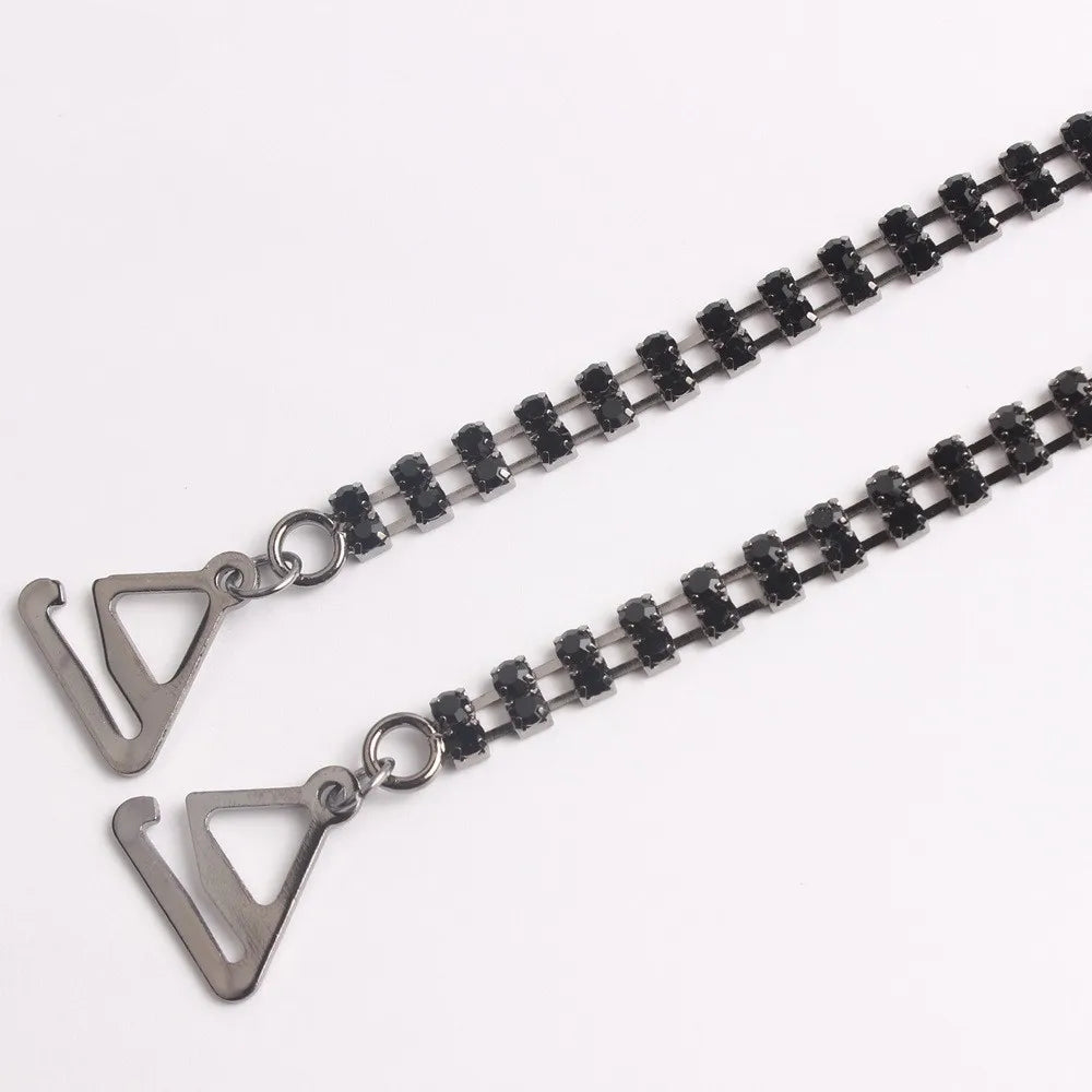 Non-Slip Crystal Shoulder Straps