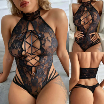 Women Back Lace Floral Lingerie