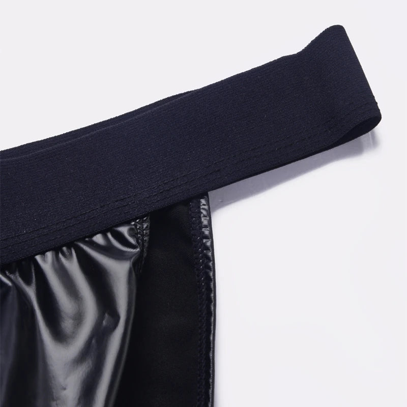 Faux Leather U Pouch Briefs