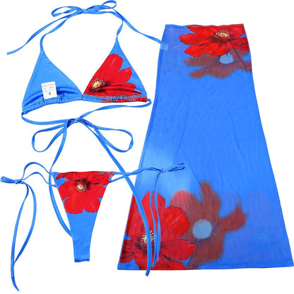 Women Bikinis Sets with Flower Print