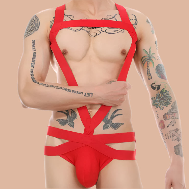 Men Sexy Bodysuit Strap