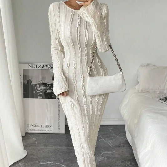 Long sleeve sheath dress