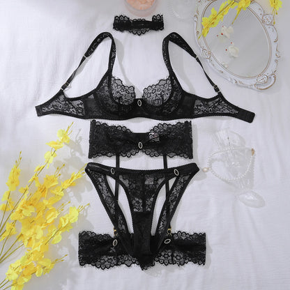 Hollowed Out Backless Lingerie Set