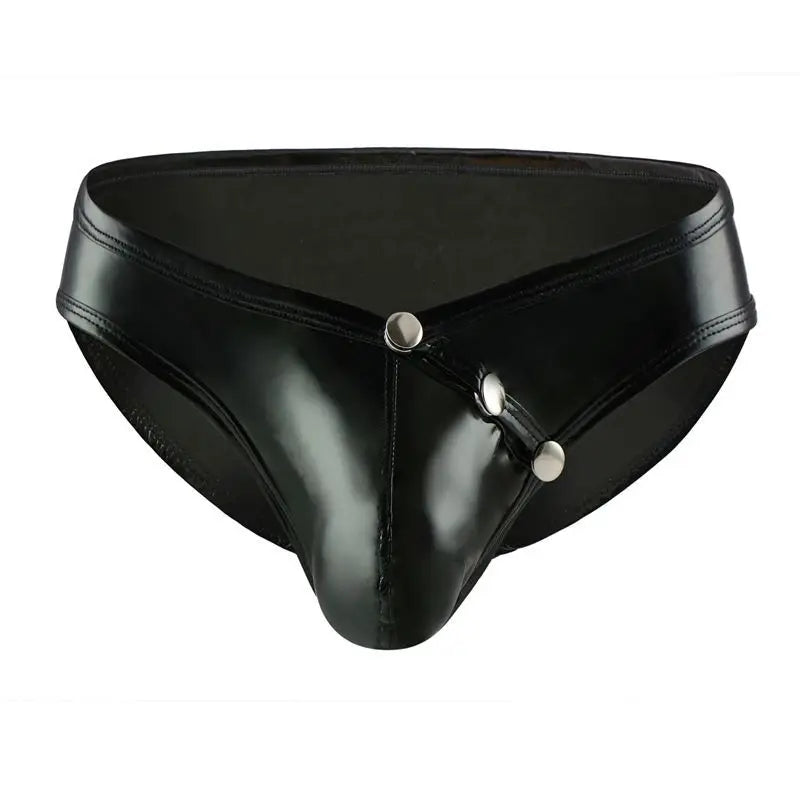 Men Pouch Leather Panties