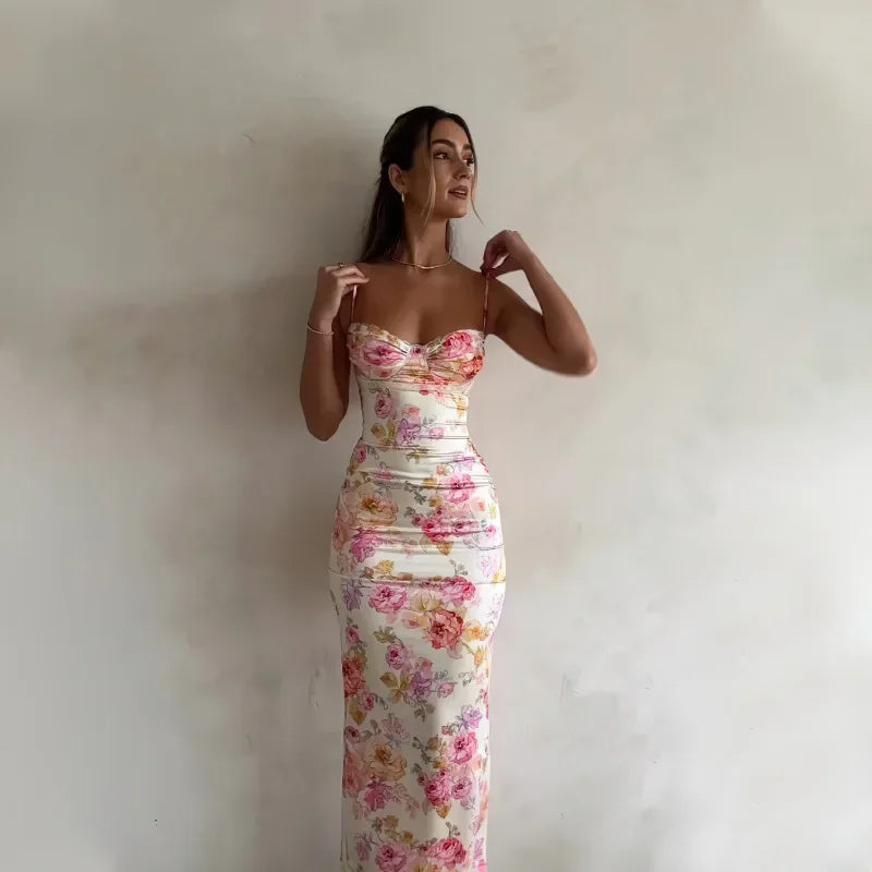 Women's Floral Print Maxi Dress
