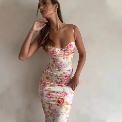 Women's Floral Print Maxi Dress