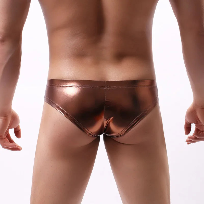 Faux Leather Briefs