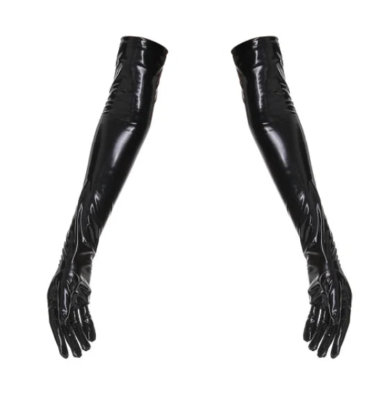 Leather Mock Neck Body Suit
