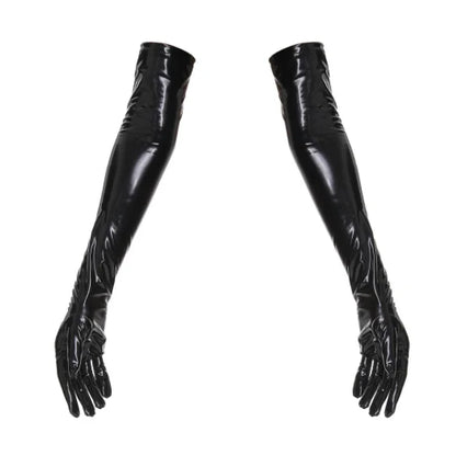 Leather Mock Neck Body Suit